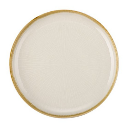 Bricard Geschirr-Set PAU Tafelgeschirr, Porzellan, spülmaschinenfest 25-tlg.  6 Personen mikrowellengeeignet weiß-beige