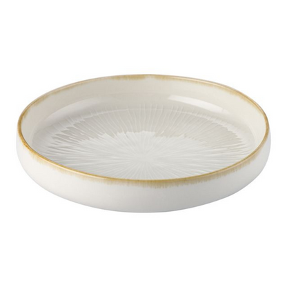 Bricard Geschirr-Set PAU Tafelgeschirr, Porzellan, spülmaschinenfest 25-tlg.  6 Personen mikrowellengeeignet weiß-beige
