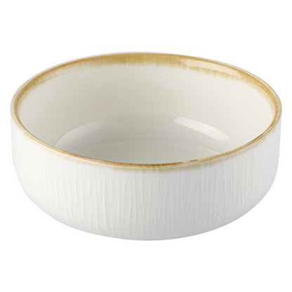 Bricard Geschirr-Set PAU Tafelgeschirr, Porzellan, spülmaschinenfest 25-tlg.  6 Personen mikrowellengeeignet weiß-beige