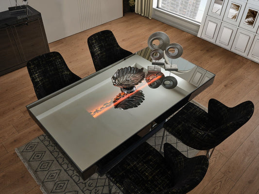 Esszimmertisch Queen Verspiegelt Fireplace 170x81x90 cm