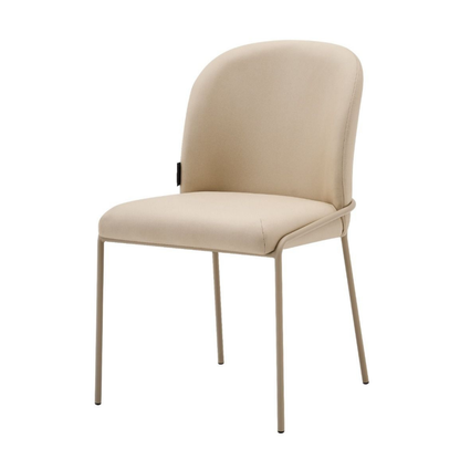 Esszimmerstuhl SALVE VELLUTO Eleganter Samtstuhl in Monochrom-Beige