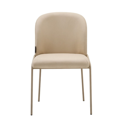 Esszimmerstuhl SALVE VELLUTO Eleganter Samtstuhl in Monochrom-Beige