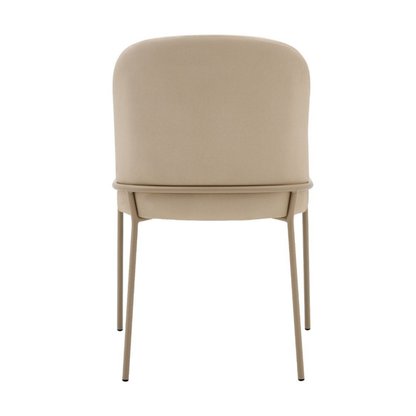 Esszimmerstuhl SALVE VELLUTO Eleganter Samtstuhl in Monochrom-Beige
