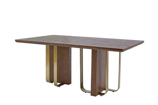 Esstisch Tema in edler Holzoptik 180x100 cm braun