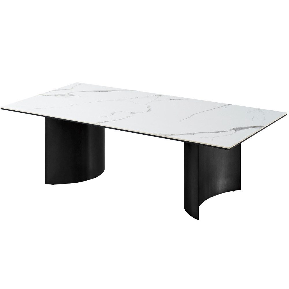 Couchtisch Verona edles Marmor Design weiß mit speziell gefertigten Tischbeinen