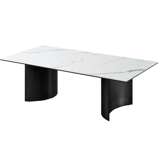 Couchtisch Verona edles Marmor Design weiß mit speziell gefertigten Tischbeinen