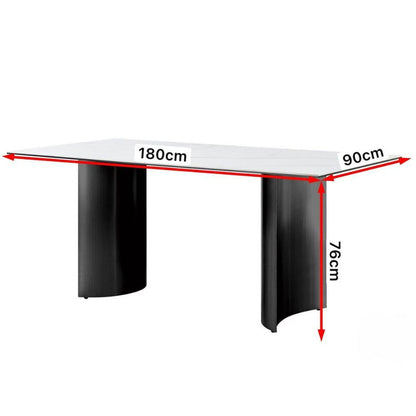 Esstisch Verona Esstisch weiße Marmor Optik besondere Tischbeine 180cm