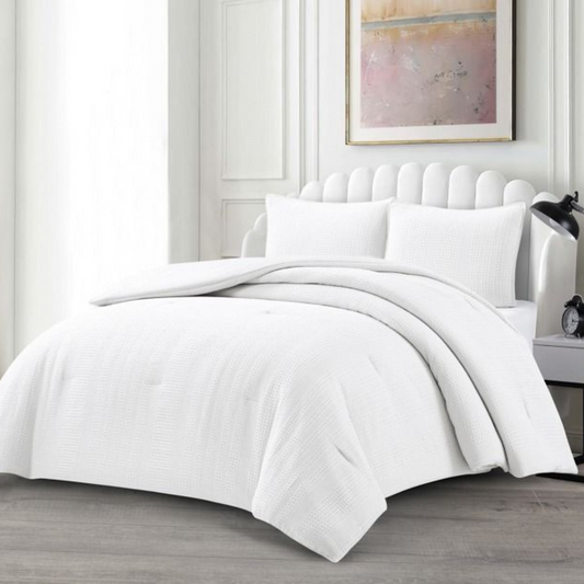 Tagesdecke Afet Überwurf Decke 3-Teilig 240 x 250 cm , atmungsaktiv 2-Personen weiß