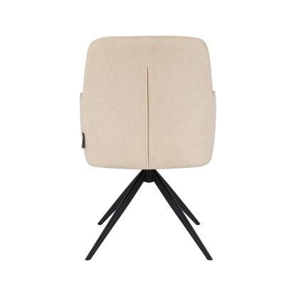 Esszimmerstuhl AVOLA Eleganter Polsterstuhl in Beige mit Armlehnen Beige