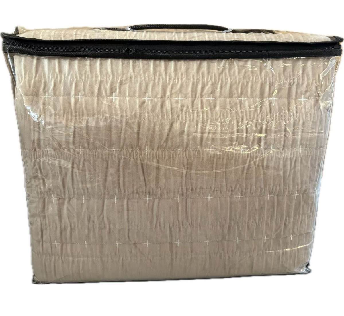 Tagesdecke Set Bade Überwurf Decke 3-Teilig 240 x 250 cm , atmungsaktiv 2-Personen Braun