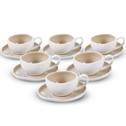 Bricard Espresso Set BARLES 12 teilig Beige