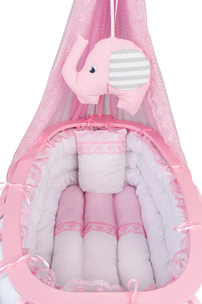 Babybett komplett Set LUCCA pink