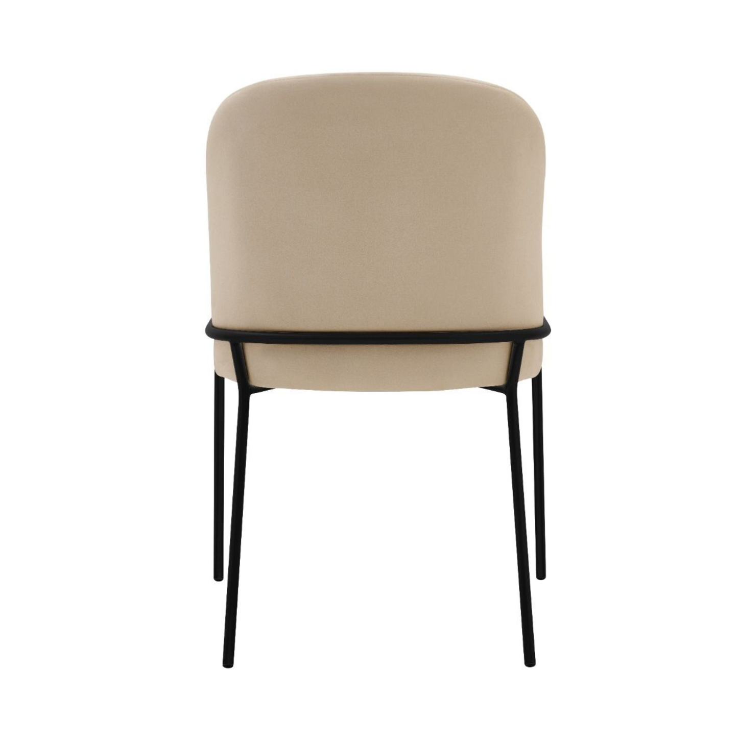 Esszimmerstuhl SALVE VELLUTO Eleganter Samtstuhl in Monochrom-Beige/Schwarz