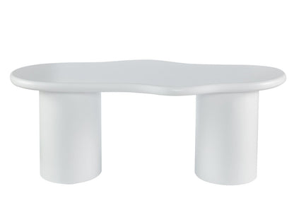 Esstisch Bobbio in weiß MDF organisches Design 200 cm
