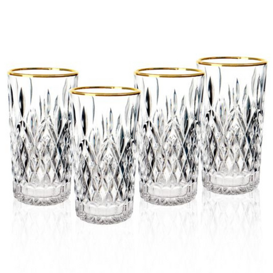 Bricard Gläser-Set Bilbao Trinkgläser Whiskeygläser Kristalloptik  350ml 4er-Set