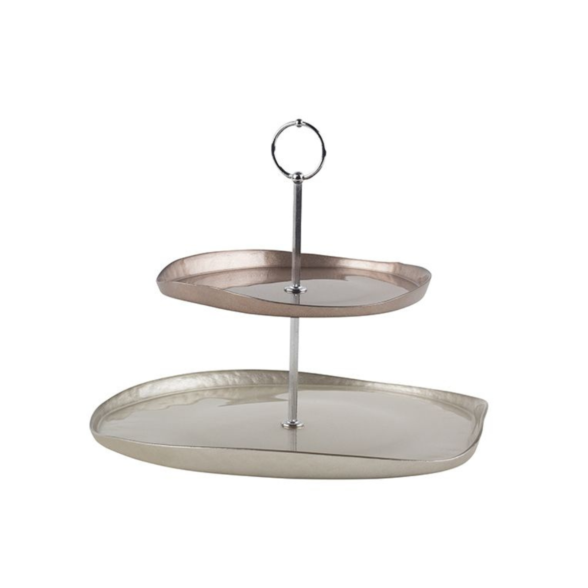 Bricard Bodrum Etagere 2-stöckig | 21–32 cm – Taupe-Champagner