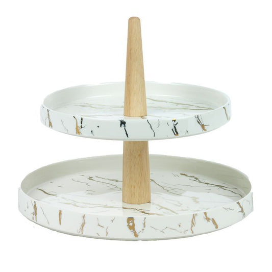 Bricard Etagere 2-stöckig – 20 & 25 cm – Weiß
