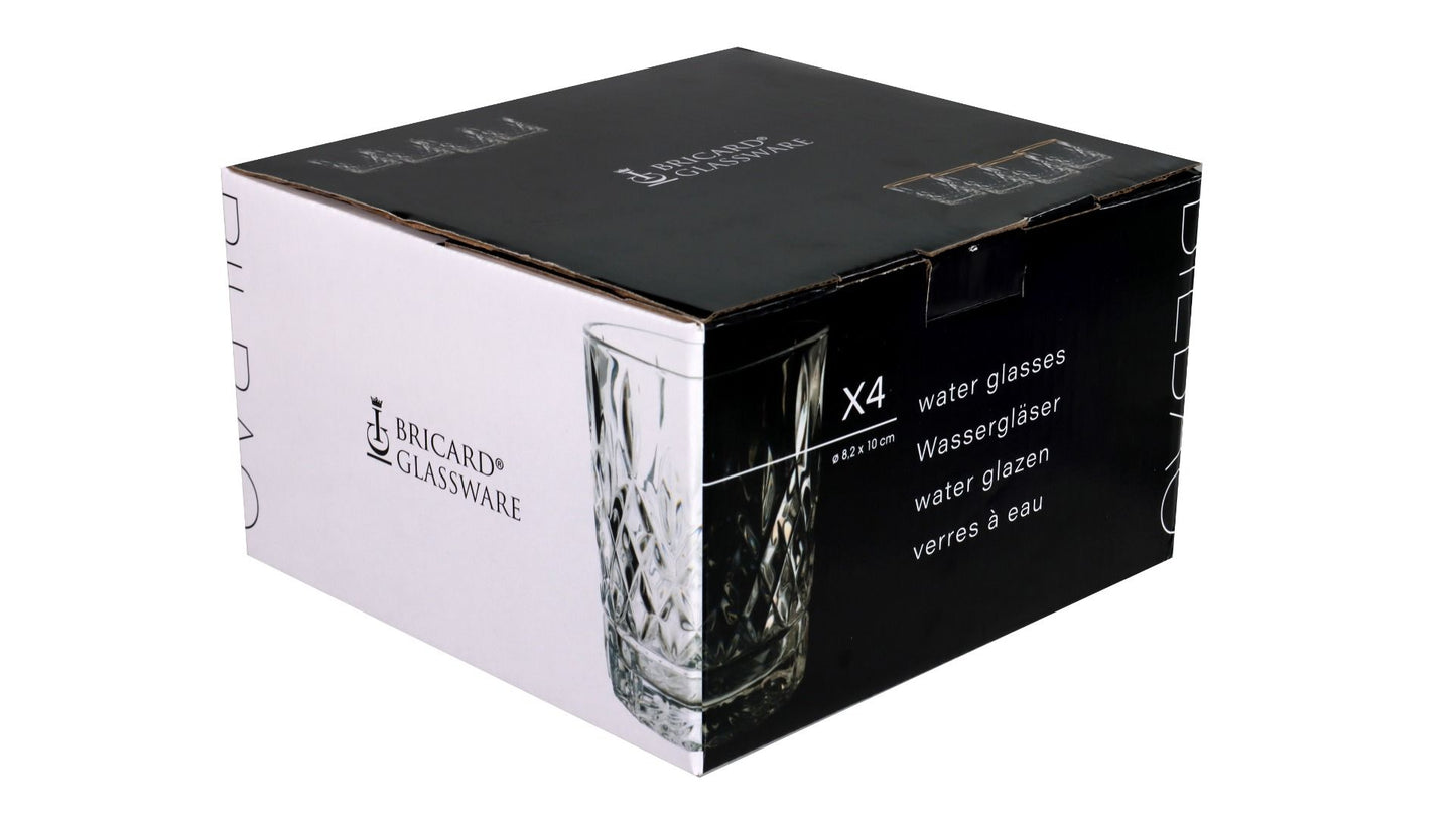 Bricard Gläser-Set Bilbao Trinkgläser Whiskeygläser Kristalloptik 290ml 4er-Set