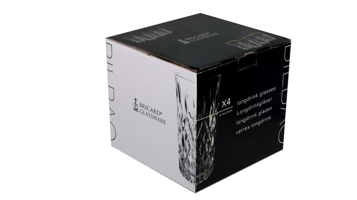 Bricard Gläser-Set Bilbao Trinkgläser Whiskeygläser Kristalloptik  350ml 4er-Set