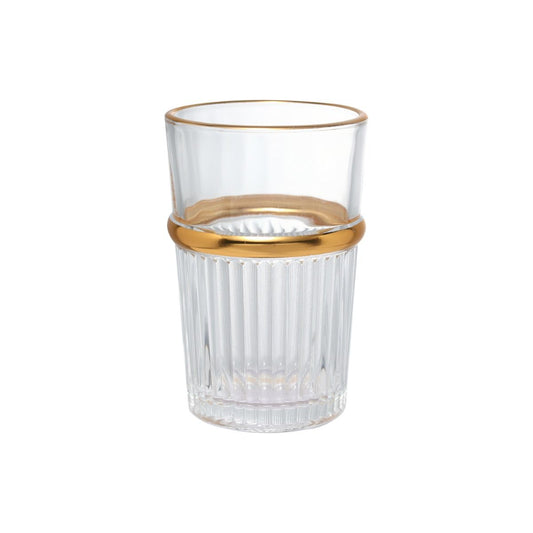Bricard Gläser-Set Fariza Trinkgläser Whiskeygläser 200ml 12er-Set transparent-gold