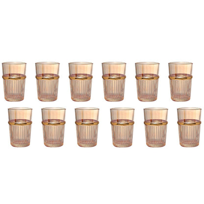 Bricard Gläser-Set Fariza Trinkgläser Whiskeygläser 200ml 12er-Set amber-gold