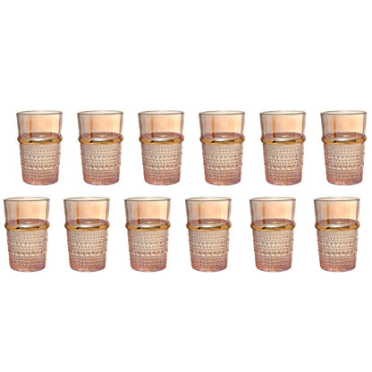 Bricard Gläser-Set Haza Trinkgläser Softdrinkgläser Whiskygläser 200ml 12er-Set amber-gold