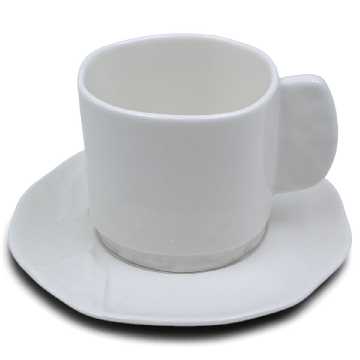 Kaffeeservice BARLIN 6-teiliges Porzellan-Set von Bricard inkl. Serviertablett Weiß, 80 ml