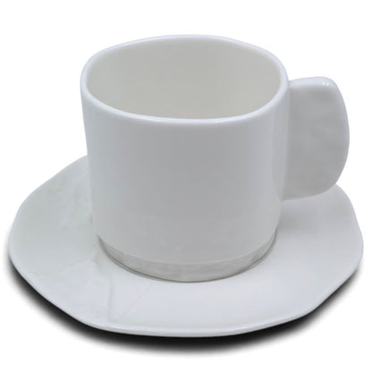Kaffeeservice BARLIN 6-teiliges Porzellan-Set von Bricard inkl. Serviertablett Weiß, 80 ml