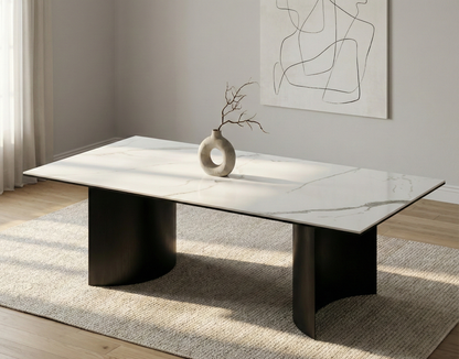 Couchtisch Verona edles Marmor Design weiß mit speziell gefertigten Tischbeinen