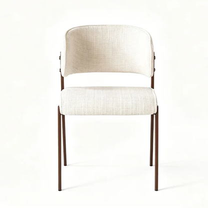 Esszimmerstuhl NOA Eleganter Polsterstuhl mit geschwungener Rückenlehne Cream