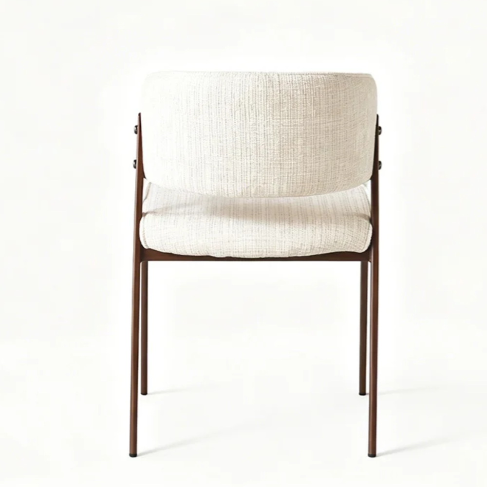 Esszimmerstuhl NOA Eleganter Polsterstuhl mit geschwungener Rückenlehne Cream