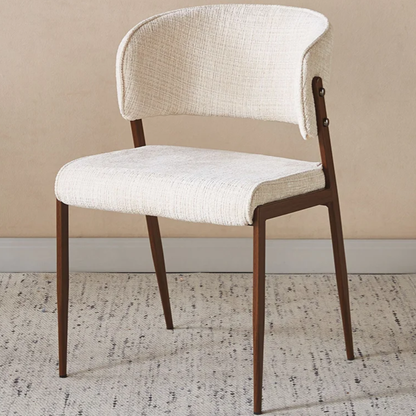 Esszimmerstuhl NOA Eleganter Polsterstuhl mit geschwungener Rückenlehne Cream