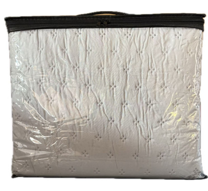 Tagesdecke Set Deren Überwurf Decke 3-Teilig 240 x 250 cm , atmungsaktiv 2-Personen Grau
