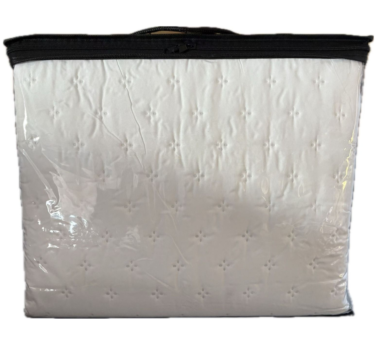 Tagesdecke Set Deren Überwurf Decke 3-Teilig 240 x 250 cm , atmungsaktiv 2-Personen Weiss