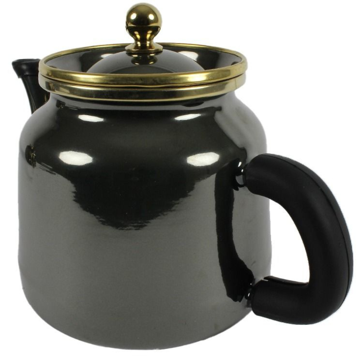 Teekanne Dawa Retro 2er Set 2,5 L Hitzebeständig  Schwarz- Gold