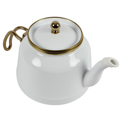 Teekanne Dawa Retro 2er Set 2,5 L Hitzebeständig Weiß