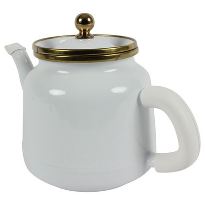 Teekanne Dawa Retro 2er Set 2,5 L Hitzebeständig Weiß