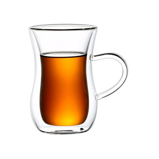 Bricard Doppelwand-Teeglas mit Henkel – 2 Stück
