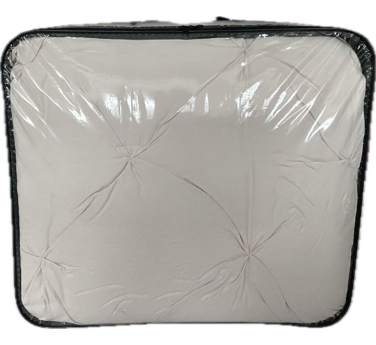 Tagesdecke Set Efsun Überwurf Decke 3-Teilig 240 x 250 cm , atmungsaktiv 2-Personen Beige