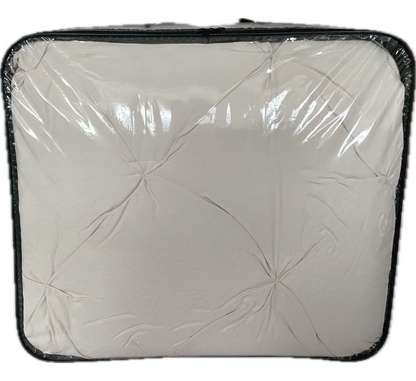 Tagesdecke Set Efsun Überwurf Decke 3-Teilig 240 x 250 cm , atmungsaktiv 2-Personen Beige