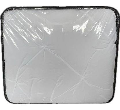 Tagesdecke Set Efsun Überwurf Decke 3-Teilig 240 x 250 cm , atmungsaktiv 2-Personen Weiss