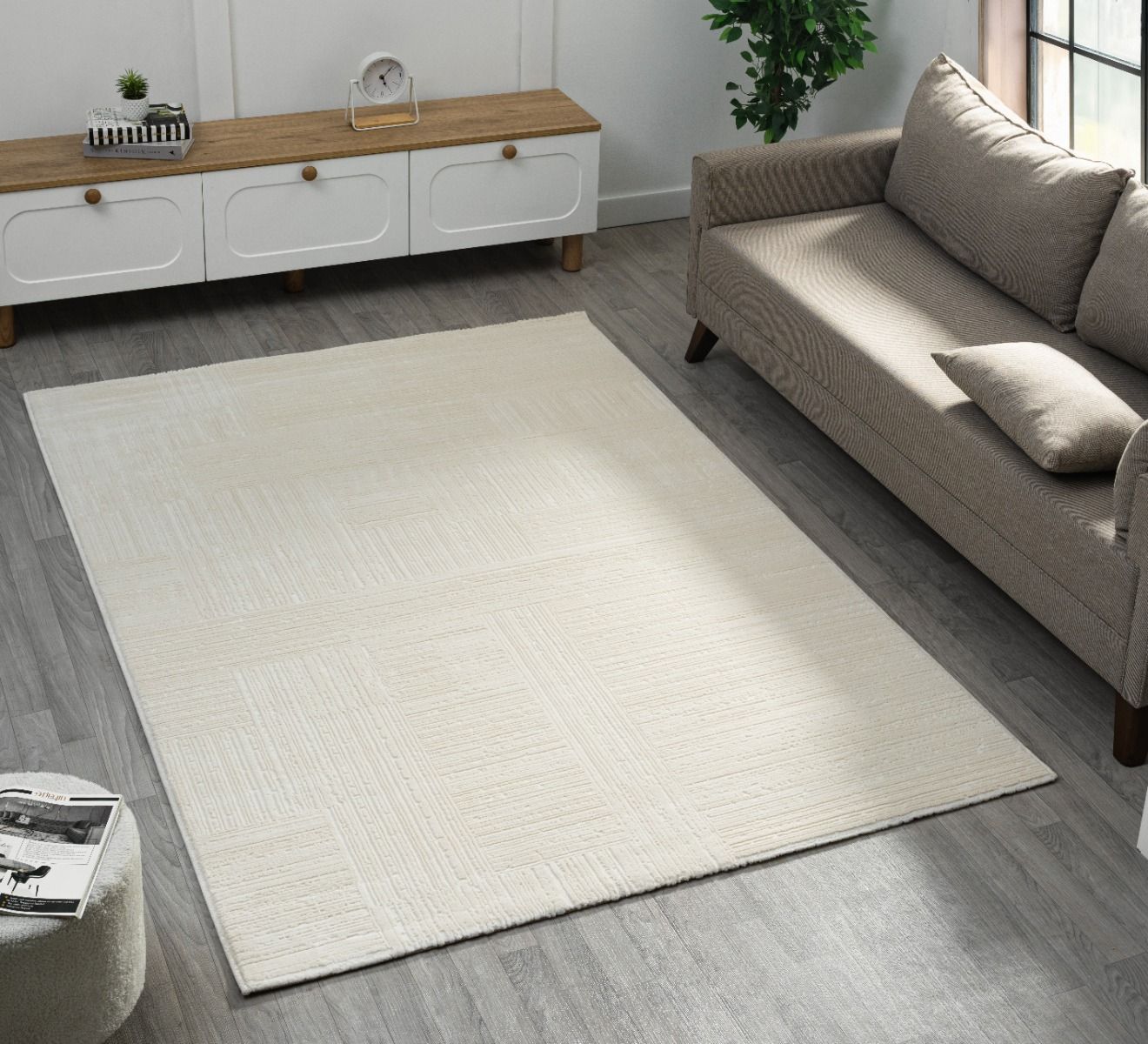 Elyse modernes und elegantes Design 10 mm Höhe 160 x 230 cm 200 x 290 cm Beige