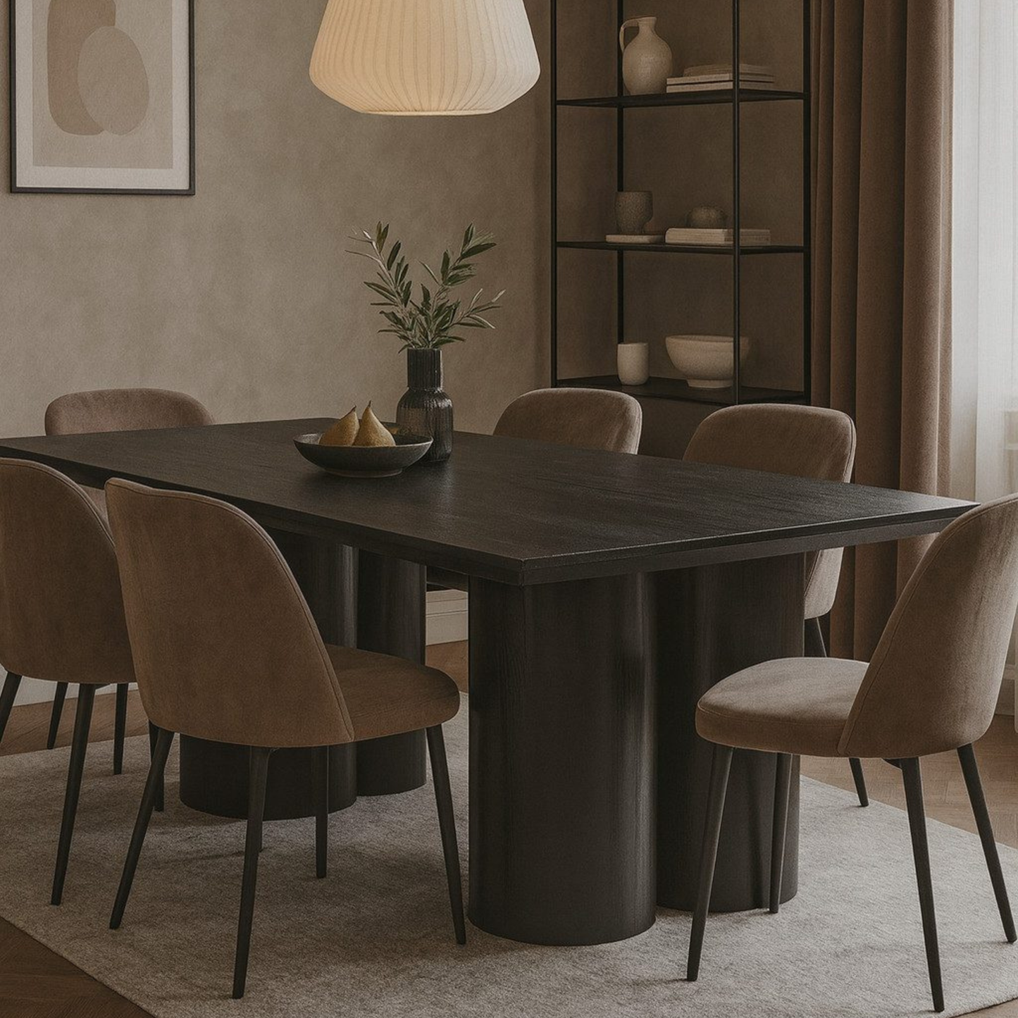 Esstisch Enna MDF in schwarzer Holz Optik 200cm