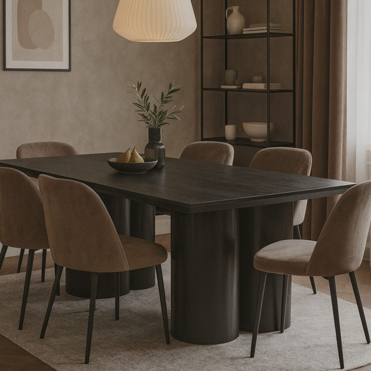 Esstisch Enna MDF in schwarzer Holz Optik 200cm