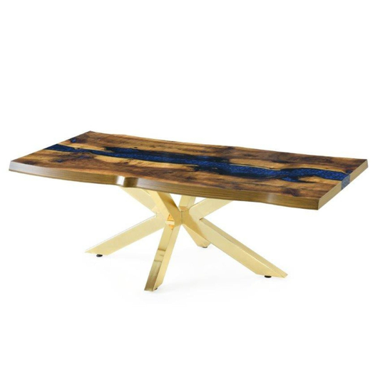 Esstisch Wohnzimmertisch im edlen Epoxid Kunstharz Design (1-Tisch), Epoxid Design 180x90x75 - 200x100x75 cm