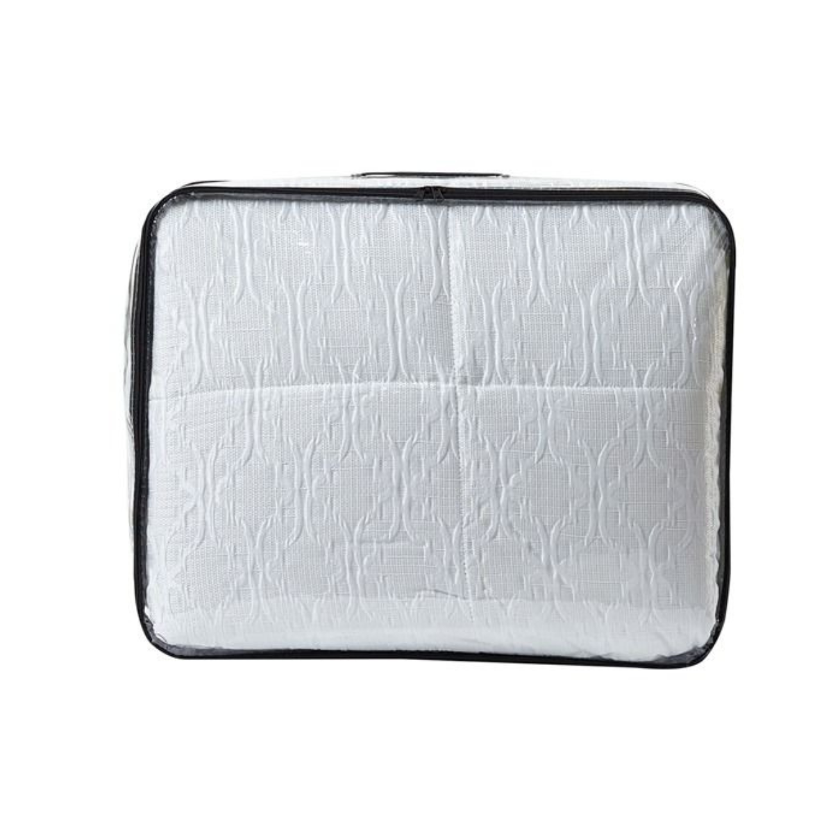 Tagesdecke Set Erva mit edlem Jacquard Design Überwurf Decke 3-Teilig 240 x 250 cm , atmungsaktiv 2-Personen Weiß