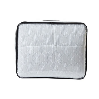 Tagesdecke Set Erva mit edlem Jacquard Design Überwurf Decke 3-Teilig 240 x 250 cm , atmungsaktiv 2-Personen Weiß