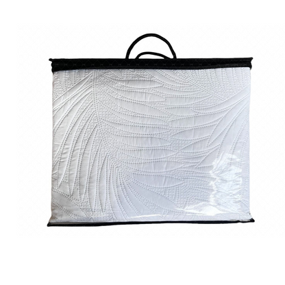 Tagesdecke Set Ezgi Überwurf Decke 3-Teilig 240 x 250 cm , atmungsaktiv 2-Personen Weiss
