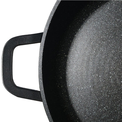 Kochtopf Omega Aluminium 2-tlg. mit Deckel schwarz 6,0 L – Ø28 x 12,5 cm