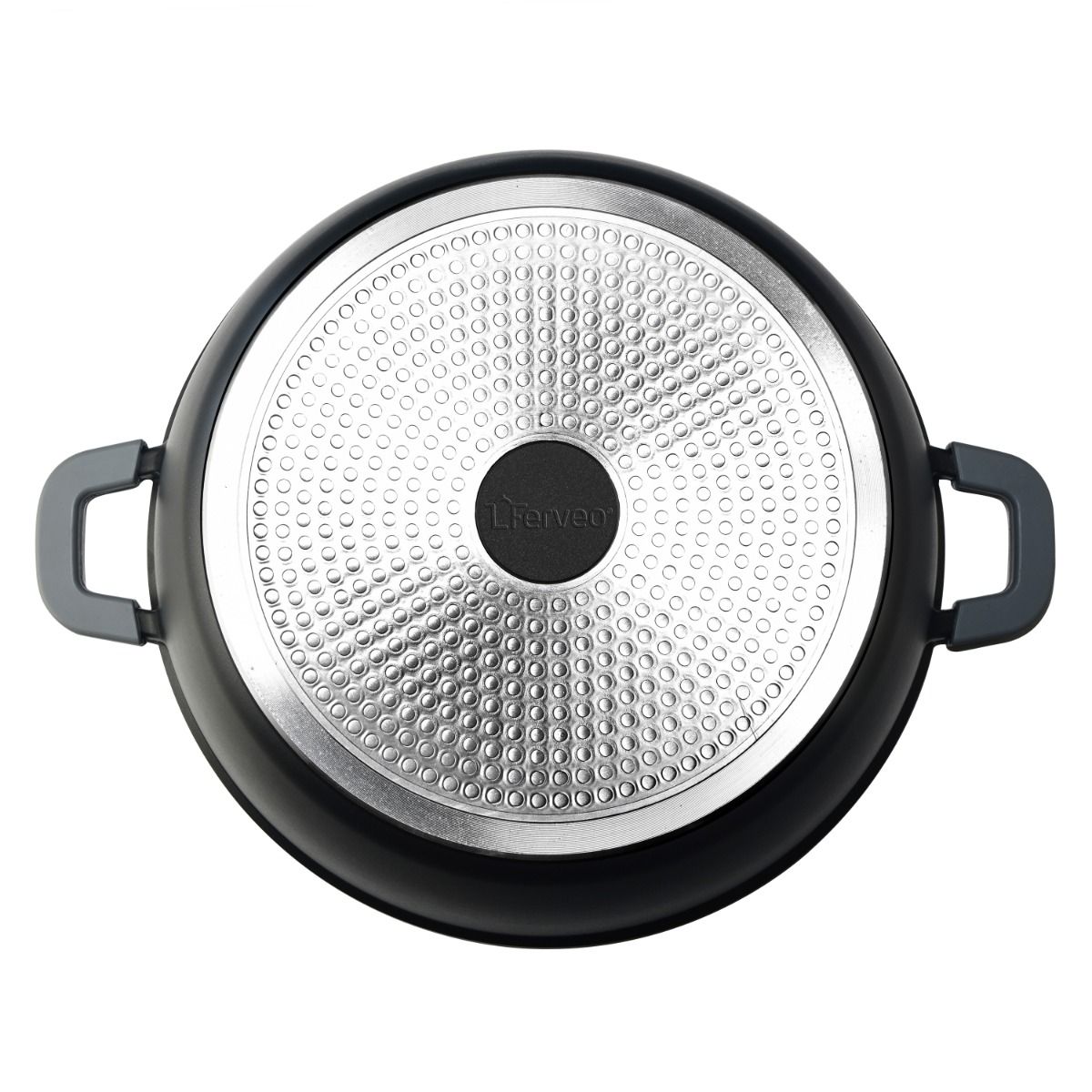 Kochtopf Omega Aluminium 2-tlg. mit Deckel schwarz 6,0 L – Ø28 x 12,5 cm